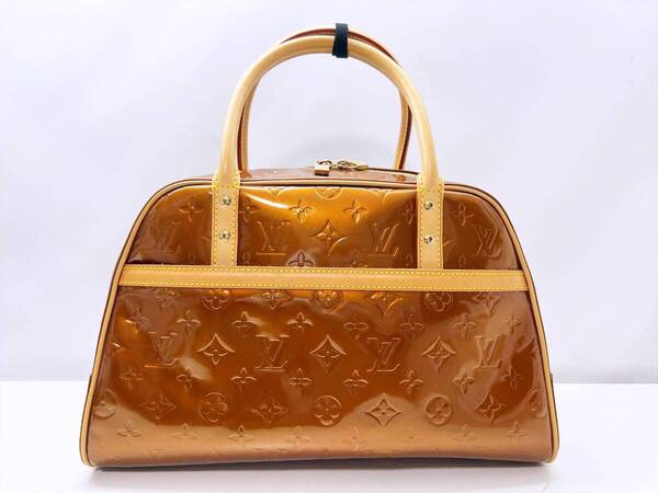 美品 Louis Vuitton ルイヴィトン ヴェルニ トンプキンスクエア ハンドバッグ ミニボストン ブロンズ M91103