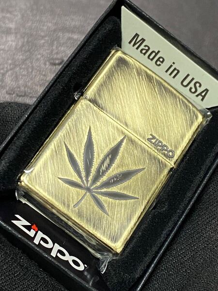zippo リーフ 葉 ヴィンテージ ゴールド 特殊加工 希少モデル 2023年製 ケース 保証書付き
