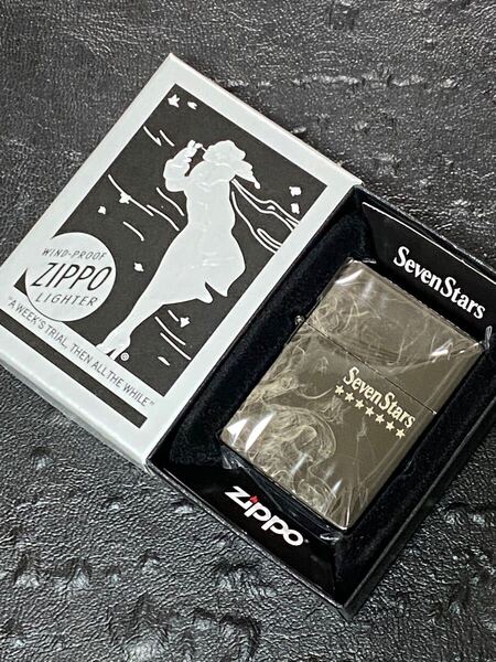 zippo セブンスター 煙 1935レプリカ 限定品 特殊加工 希少モデル 2014年製 Seven Stars 1935REPLICA ケース 保証書付き
