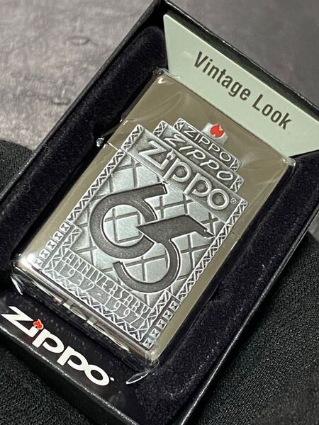 zippo 65周年記念 立体メタル 1937レプリカ 希少モデル 2015年製 シルバーインナー 2015年製 ケース 保証書付き