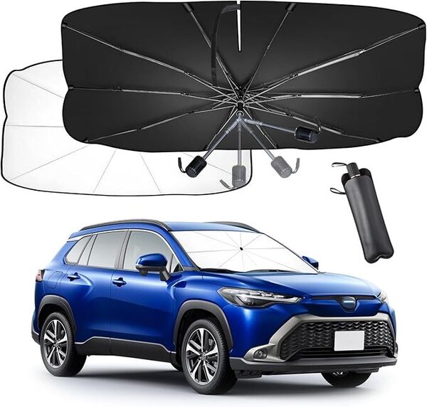 サンシェード 車 フロント 車用サンシェード 傘式 車 サンシェード 自動車 日除け フロント 車用パラソル 遮光 遮熱 UVカット