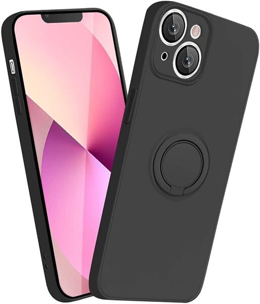 iPhone 14 ケース シリコーン リング 耐衝撃 スマホケース いpほね 14 リング付き TPU 車載ホルダー ストラップホール付き メッキ