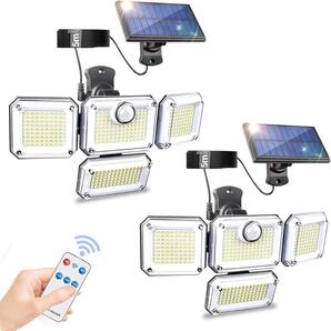 2個セット ソーラーライト 屋外 ソーラーセンサーライト 防水 分離型