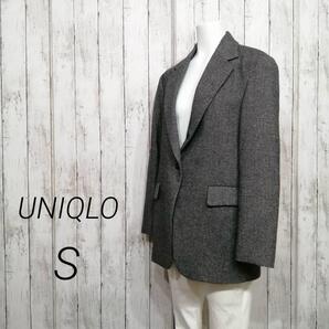 UNIQLO ユニクロ レディース ツイード ロング ジャケット + S 12