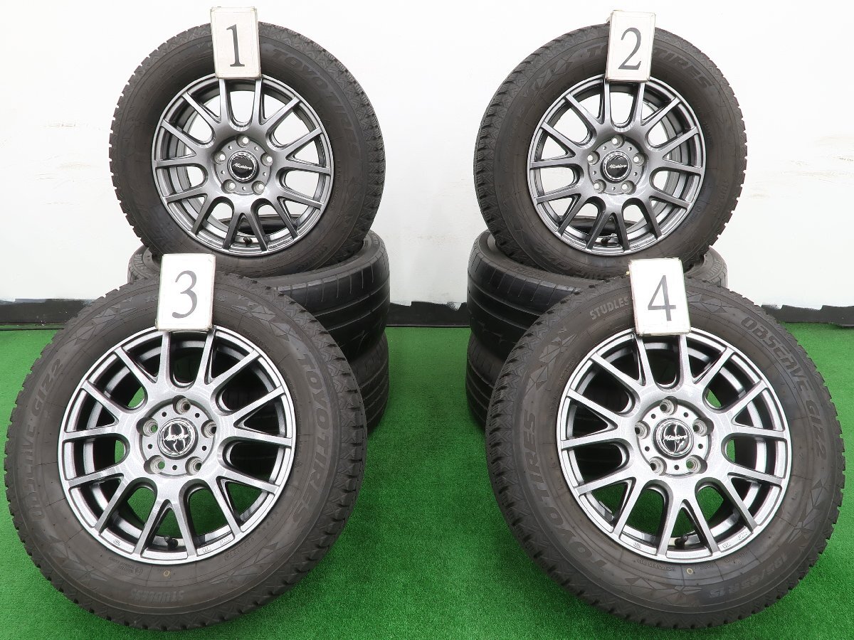 ノア、ＶＯＸＹ，セレナ、ステップワゴンなどに装着できるスタッドレスセット入庫です！ ＥＮＣＯＵＧＥＲ １５インチ 溝たっぷりスタッドレスタイヤ 付き｜グーネットピット
