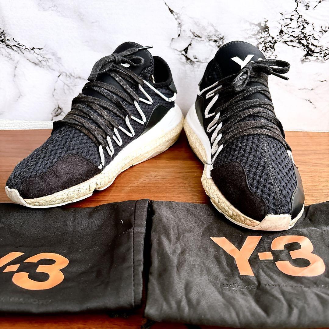 Y-3 × adidas ワイスリー ヨウジヤマモト アディダス スニーカー 黒 クッション ブラック ニット レザー Yohji Yamamoto