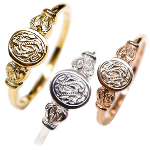 ハワイアンジュエリー リング 指輪 スクロール 波 サージカル ステンレス インスタ ピンクゴールド