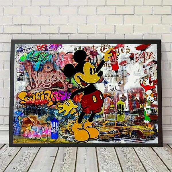 Mickey Mouse 防水加工キャンバスポスター