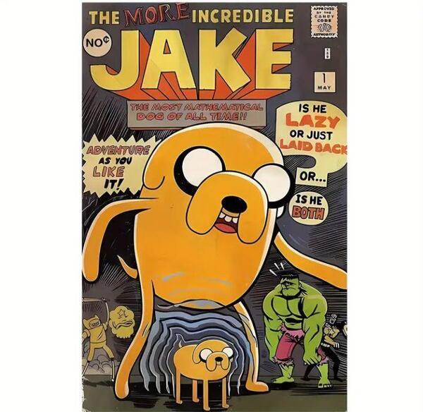 アドベンチャータイム JAKE 防水加工キャンバスポスター