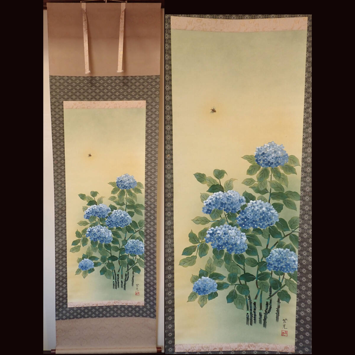 Yahoo!オークション -「掛軸 紫陽花」(日本画) (絵画)の落札相場 Yahoo!オークション -「掛軸 紫陽花」(日本画) (絵画)の落札相場