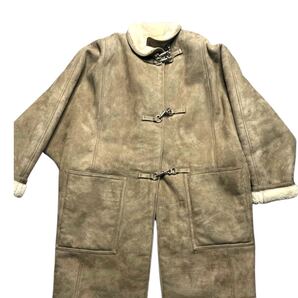 即決★NICHIRO FOR CO LTD★美品 高級 ニチロ毛皮 ムートン ムートンコート L XL位 日本製 FEEL SWING GAL LUPIAN ダッフルコート メンズ