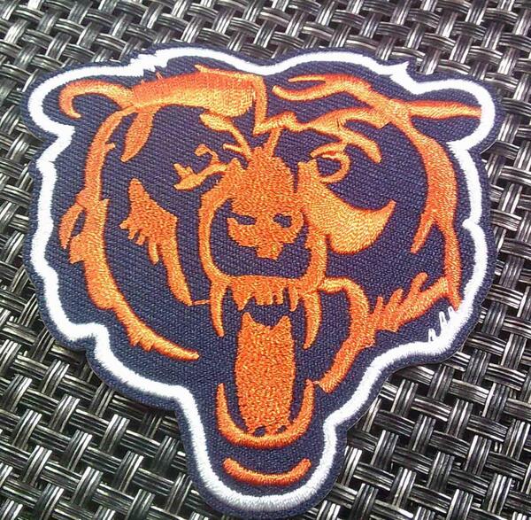 《橙熊顔CB》観戦◆新品未使用 NFL シカゴ・ベアーズ Chicago Bears刺繍ワッペン◆アメリカ スポーツ◎アメフト アメリカンフットボール