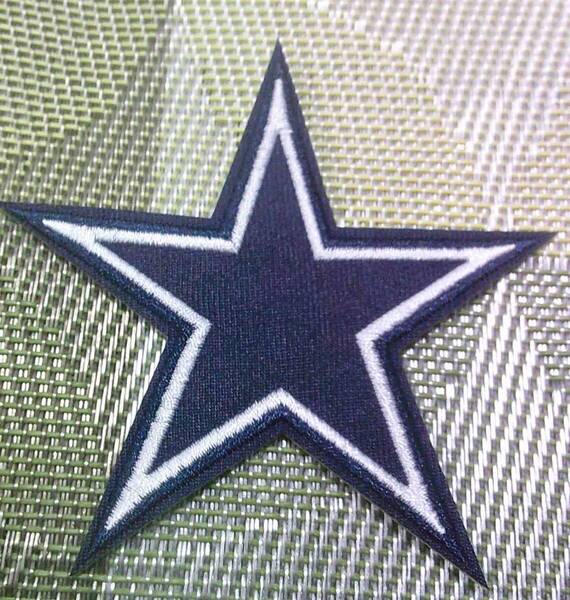 《紺星CB》観戦US◆新品NFLダラス・カウボーイズ Dallas Cowboys刺繍ワッペン◆USアメフト アメリカンフットボール アメリカ サポーター