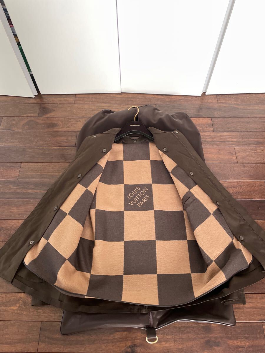 正規店購入本物 ルイヴィトン ダミエ マッキントッシュ ゴム引き コート LOUIS VUITTON ステンカラーコート M