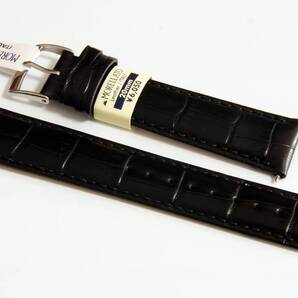 《送料サービス》 ラグ幅 20mm カーフ(アリゲーター型押し) モレラート サンバ 黒 クリッカー仕様