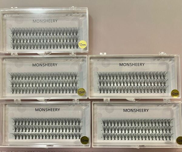 ラスト 10本束 12mm Cカール 5ケースセット 1ケース当たり200円 サンナミマツエク つけまつげ