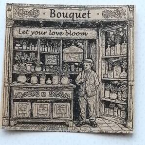 810 フラワーショップ 花屋 はんこ ハンコ ヴィンテージ アンティーク スタンプ ゴム印 ラバースタンプ ラッピング イラスト レトロ 男性