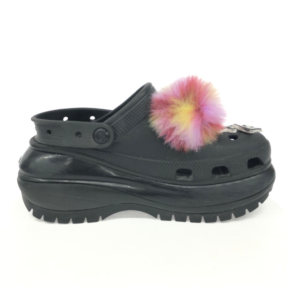 ◆crocs クロックス メガクラッシュ サンダル 7◆ ブラック ジビッツ付き レディース 靴 シューズ shoes ◆crocs クロックス メガクラッシュ サンダル 7◆ ブラック ジビッツ付き レディース 靴 シューズ shoes