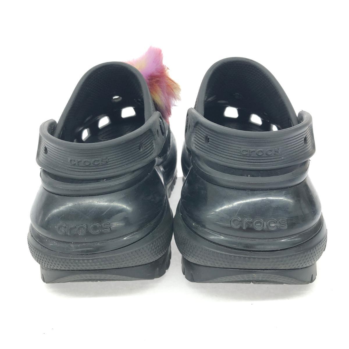 ◆crocs クロックス メガクラッシュ サンダル 7◆ ブラック ジビッツ付き レディース 靴 シューズ shoes ◆crocs クロックス メガクラッシュ サンダル 7◆ ブラック ジビッツ付き レディース 靴 シューズ shoes