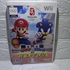 空箱として販売、ディスクはキズ多数のためオマケ、動作未確認 取扱説明書なしWii】 マリオ&ソニック AT 北京オリンピック