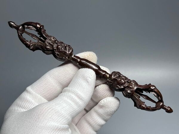 古道具 古銅 チベット 密宗密教 法器 金剛杵 仏具 辟邪 古美術 コレクション
