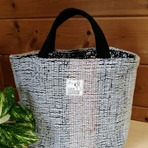 裂き織り トートバッグ ハンドメイド