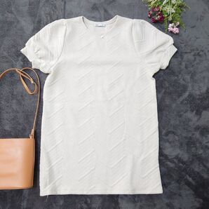 ZARA チュニック(M)アイボリー/体型カバー