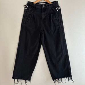 ZARA ワイドデニムパンツ ブラック