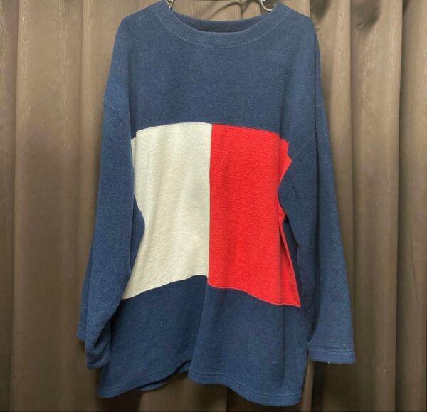 TOMMY JEANS 90s スウェット トレーナー トリコロール L トミージーンズ ヴィンテージ