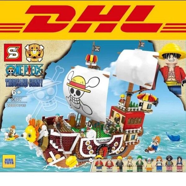 ★ワンピース★サウザンドサニー号LEGO互換ブロックミニフィグ9体セット ルフィ