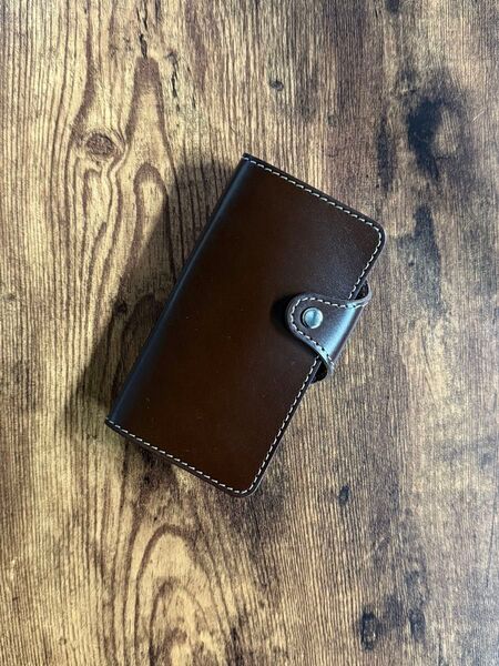 iPhone7/8/SE2/SE3 手帳型ケース 本革 姫路レザー 日本製 ダークブラウン