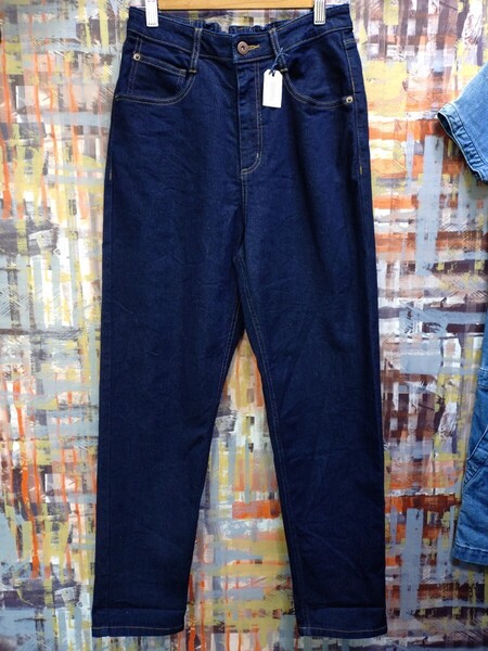 送料込☆terawear emu(しまむら)ストレッチソフトジーンズH2-1405/M(w64~70)表示ウエストバックリブ/濃インディゴ美品/5ポケ