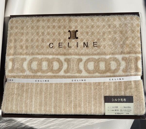 CELINE セリーヌ シルク 絹 ブランケット 毛布 トリオンフ ラグジュアリー 贅沢
