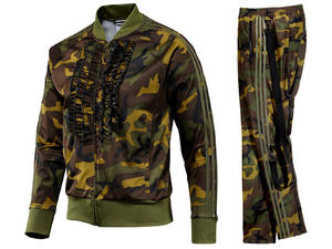 国内正規品 新品未使用 ADIDAS ORIGINALS O BY O 【JEREMY SCOTT】 RUFFLED TT CAMO / ZIPPER TP CAMO ジェレミー スコット 上下セット M