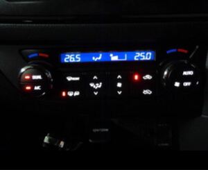トヨタ　オーリス　エアコンパネル LED 打ち替え　セット　高輝度