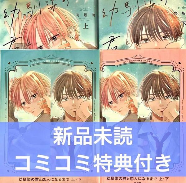 【BL 向坂悠】・幼馴染の君と恋人になるまで 上下巻 コミコミ リーフレット付き