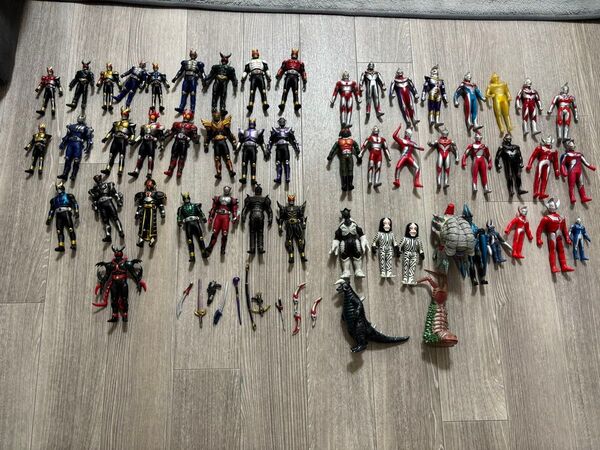 中古 ジャンク ソフビ ウルトラマン 仮面ライダー 大量 まとめ売り