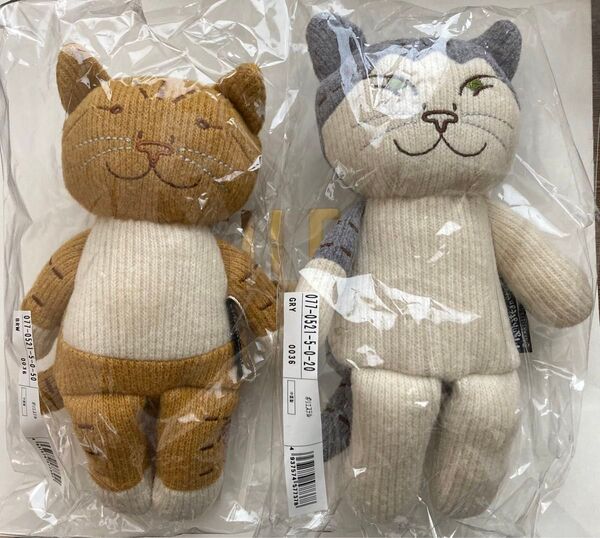 【未開封】マンハッタナーズ 久下猫クラフトぬいぐるみ「フェデリコ」「シゲオ」ネコ 猫 ねこ ぬいぐるみ 2体セット