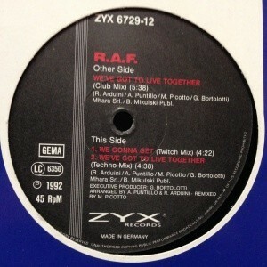 12inchレコード R.A.F. / WE'VE GOT TO LIVE TOGETHER