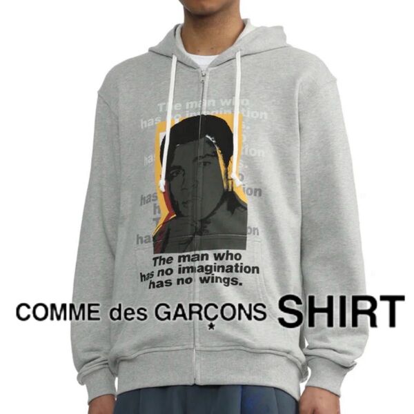 COMME des GARCONS SHIRT アンディウォーホル 24ss グラフィックジップパーカー モハメドアリ