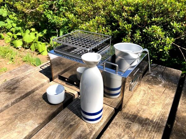 【新品自社製品】お1人様用バーベキューコンロ 燗銅壺 1台2役 ステンレス製品