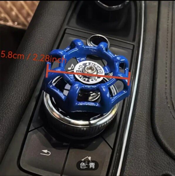 【新品未使用】レトロ★エンジンスタートボタン★プッシュスタートボタン★青★懐かしい★車 内装 カスタム プッシュボタン