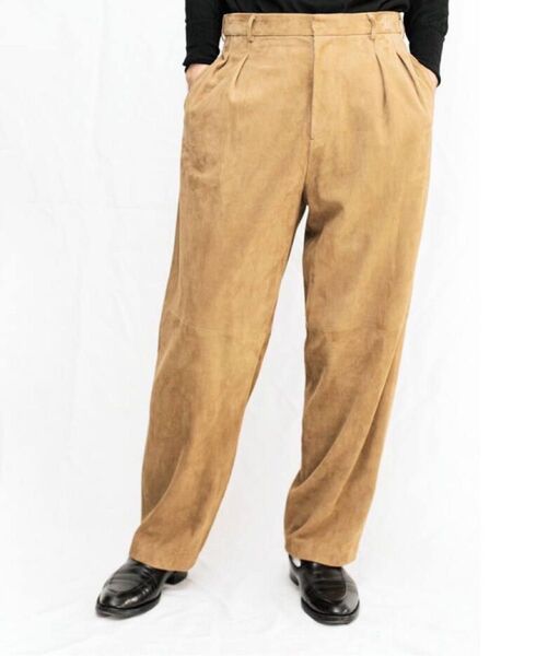 【A.PRESSE/アプレッセ】Suede Trousers ベージュ サイズ3