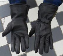 送料無料★NAPA GLOVES ナパ 鹿革 防寒 冬用 ガントレット シンサレート グローブ 820TL-XS ブラック 裏地付 gauntlet バイカー 族単_画像8