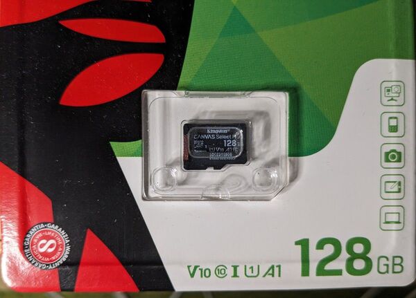 マイクロSDカード キングストン 128GB 100MB/S 新品 送料込み