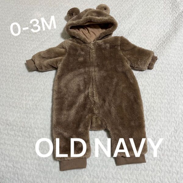 OLD NAVY クマ耳フリースロンパース 0-3M