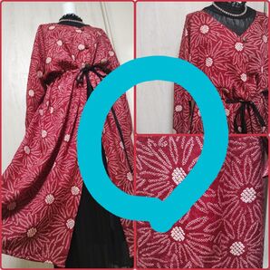 専用ページ未使用品の絞りから ワンピースコート 着物リメイク
