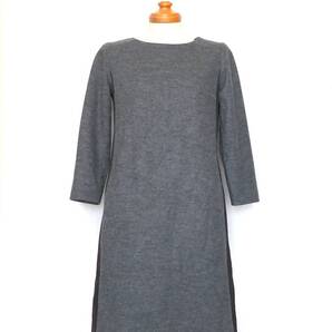 〔美品 送料無料!〕 m's select エムズセレクト グレー ウール ワンピース ( 日本製 エムズグレイシー 上品 きちんと 結婚式 イベントに )