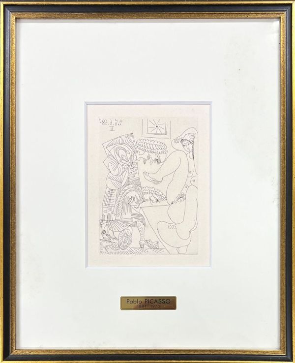 Yahoo!オークション -「ピカソ」(銅版画、エッチング) (版画)の Yahoo!オークション -「ピカソ」(銅版画、エッチング) (版画)の