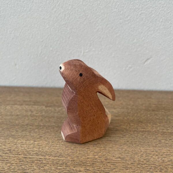 オストハイマー 野うさぎ(耳下)木製玩具ostheimerドイツ製 動物